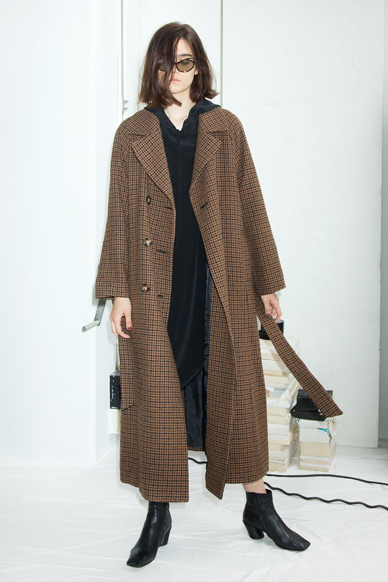 Checked Maxi Coat 詳細画像 Brown 1