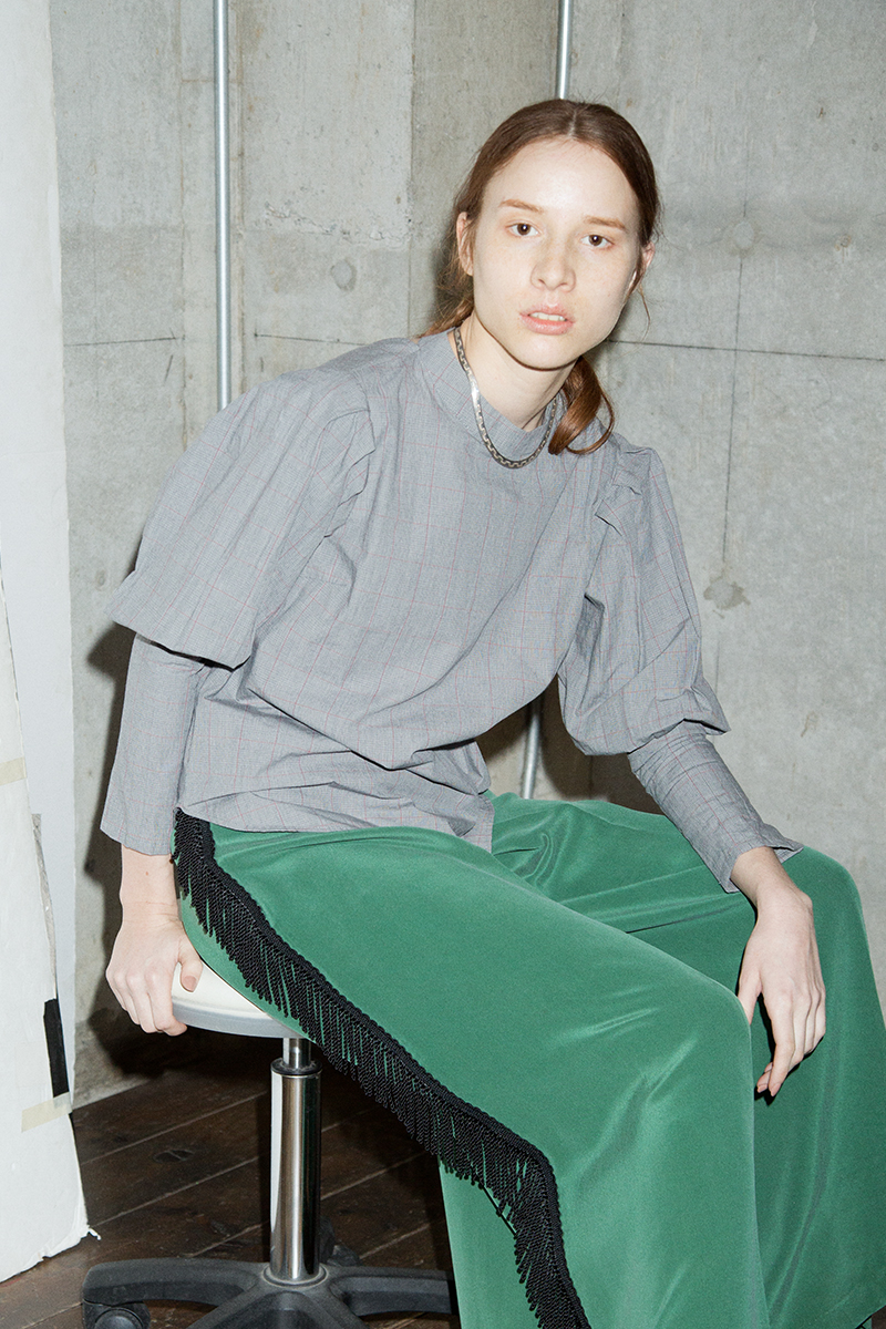 Standing Collar Blouse 詳細画像 Black 1