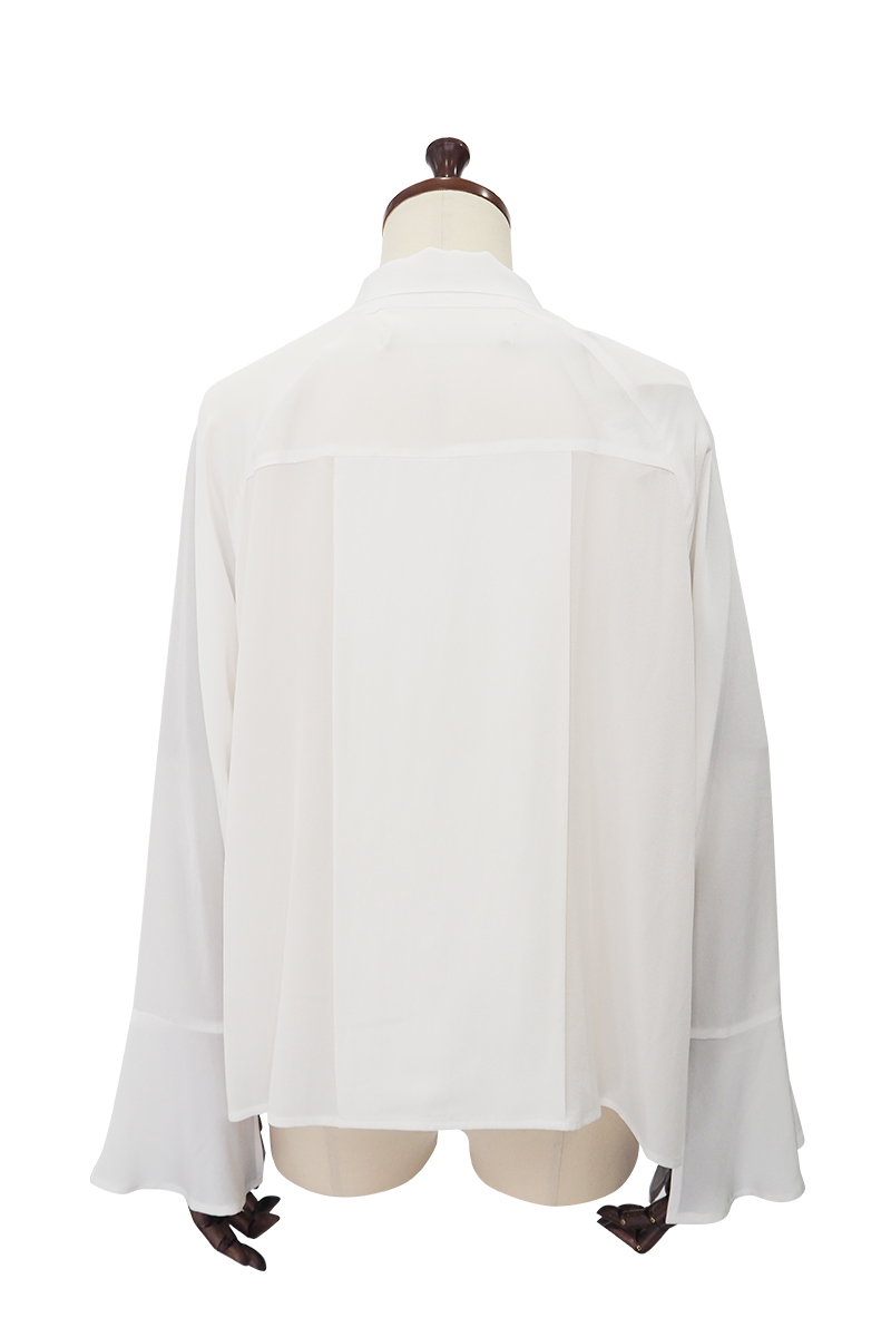 Loose Bow-tie Shirt 詳細画像 White 2