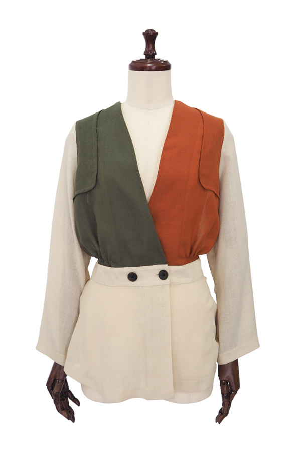Color Blocking Blouse