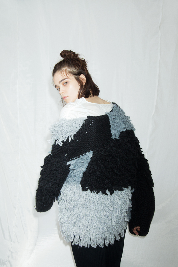 Patchwork Hand-knitted Cardigan