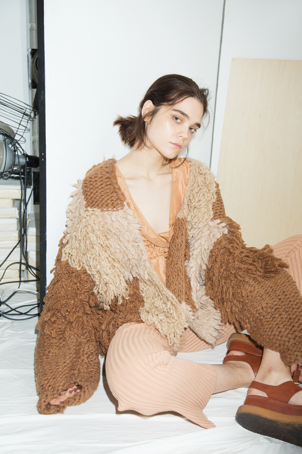 Patchwork Hand-knitted Cardigan