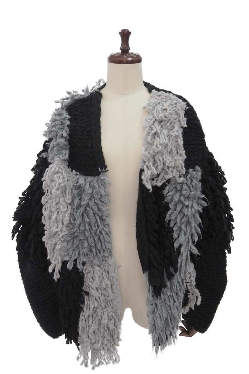 Patchwork Hand-knitted Cardigan