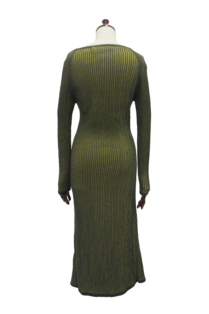 Stripe Knit Dress 詳細画像 Khaki 2