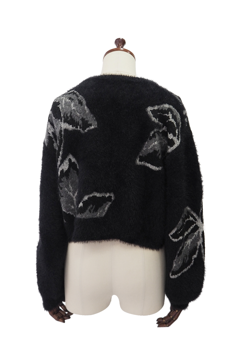Flower Pullover Knit 詳細画像 Black 2