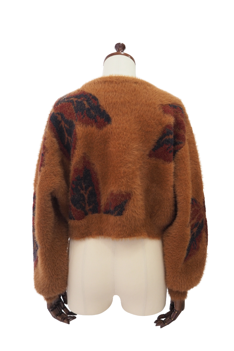 Flower Pullover Knit 詳細画像 Brown 2