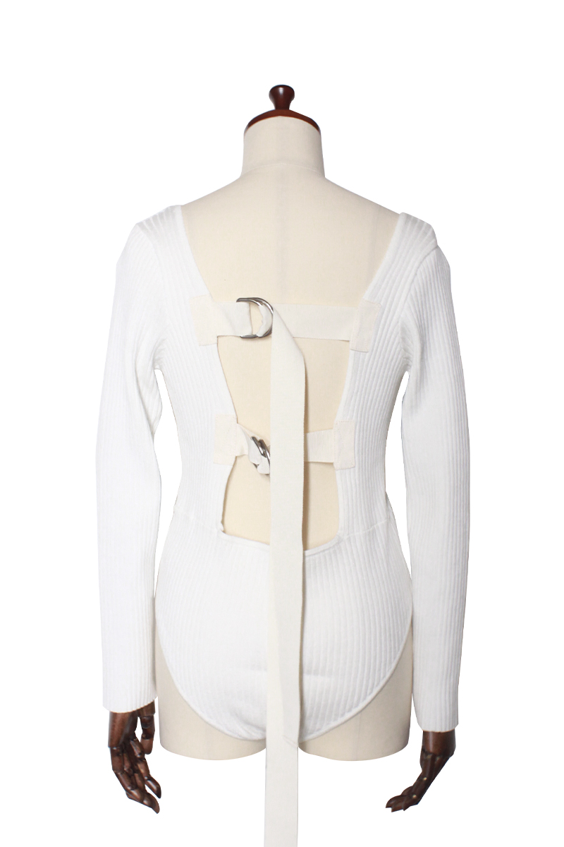 Stretch Knit Bodysuits 詳細画像 White 2