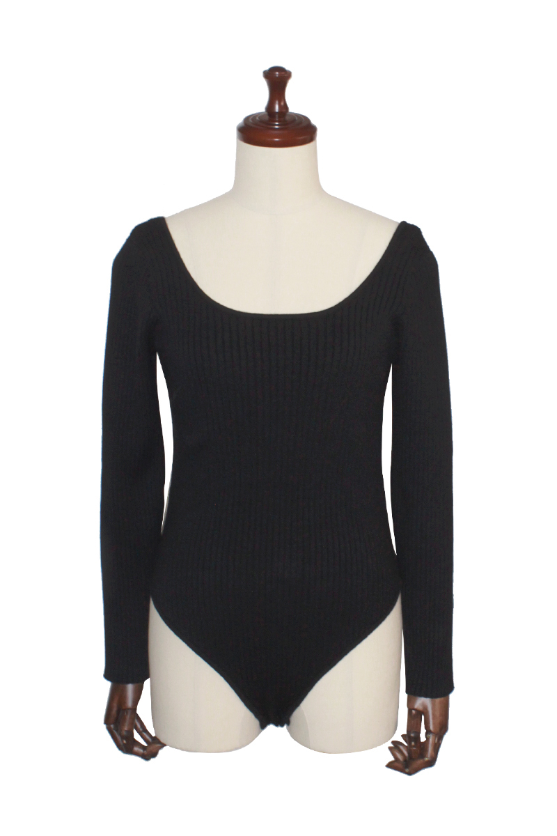 Stretch Knit Bodysuits 詳細画像 Black 1
