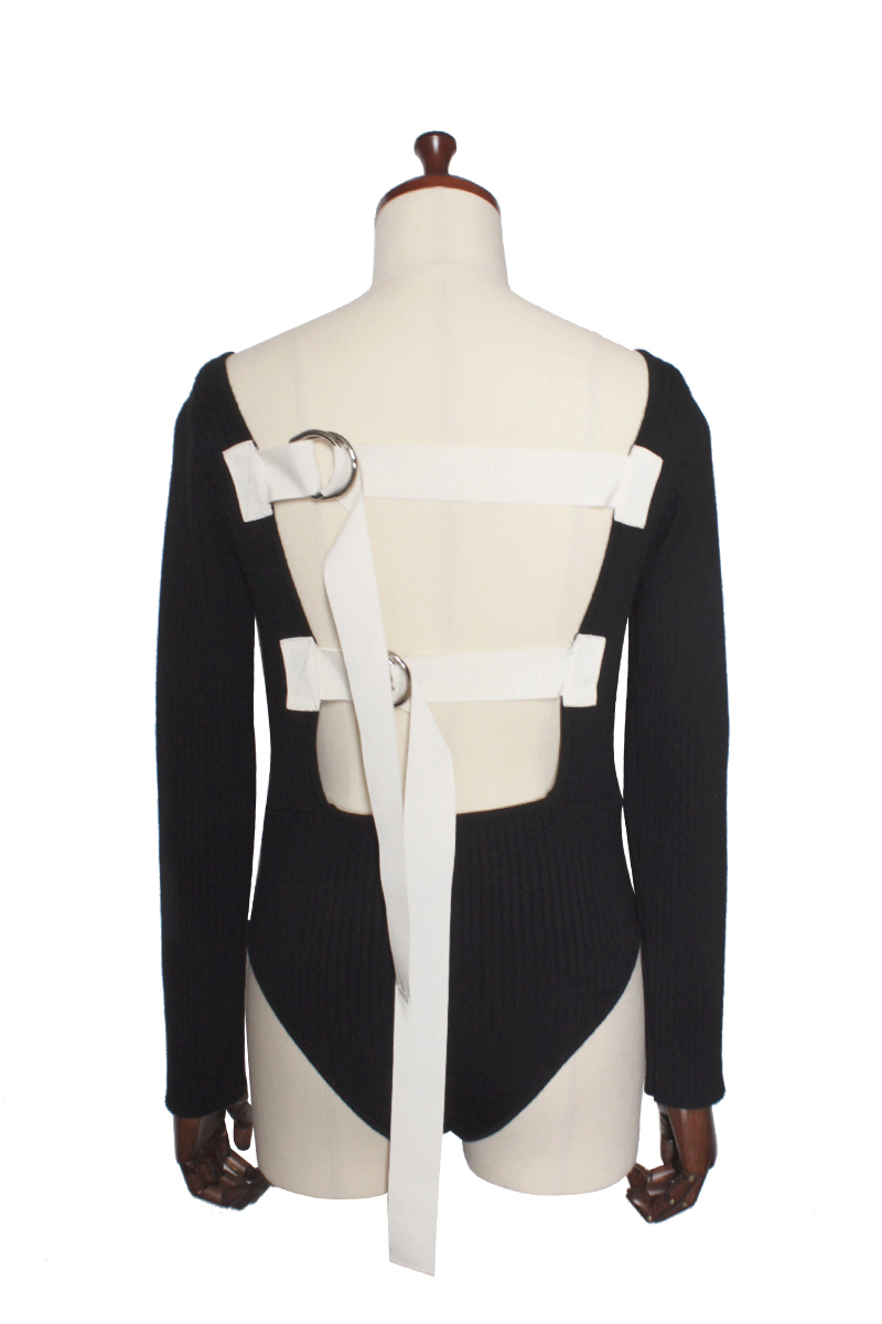 Stretch Knit Bodysuits 詳細画像 Black 2