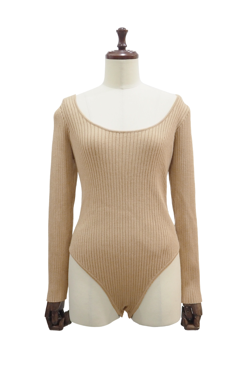 Stretch Knit Bodysuits 詳細画像 Beige 1