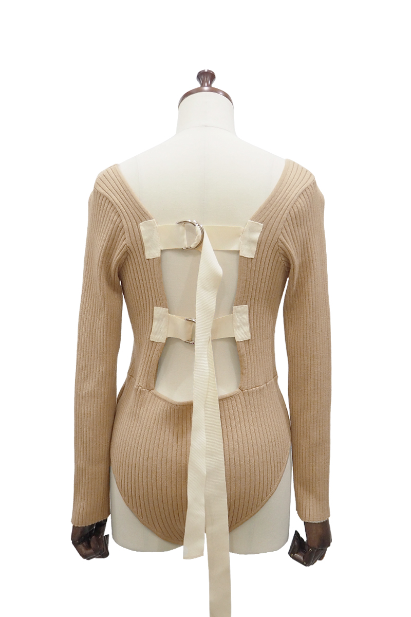 Stretch Knit Bodysuits 詳細画像 Beige 2
