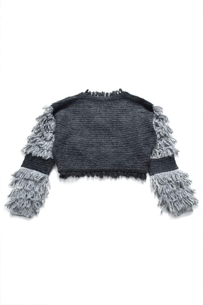 Fringe Knit Top 詳細画像 Black 2