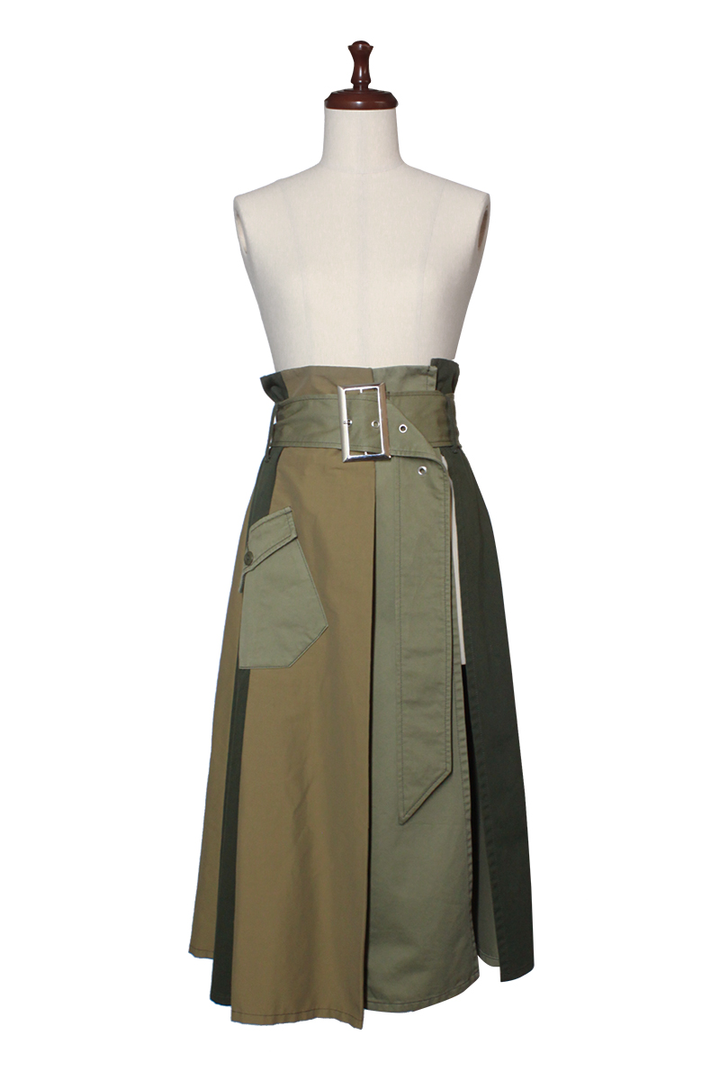 Reborn Army Skirt 詳細画像 Khaki 1
