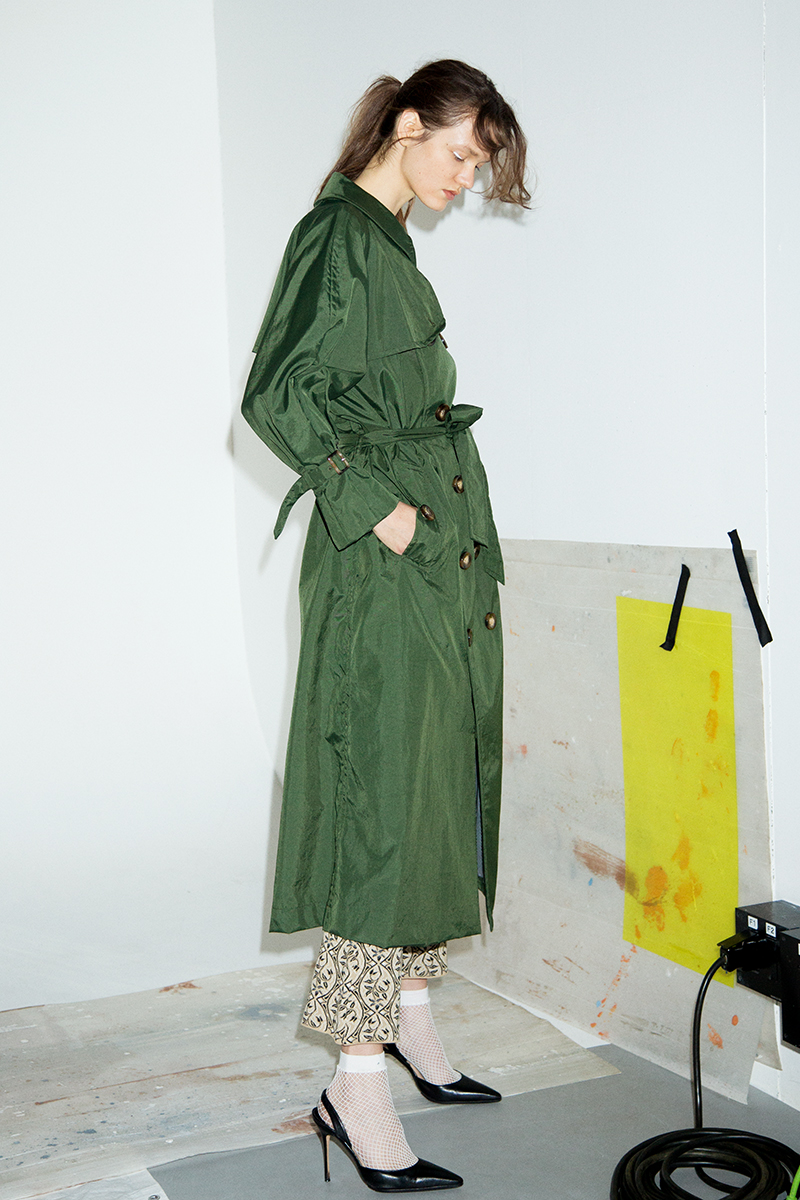 Nylon Trench Coat 詳細画像 Green 1