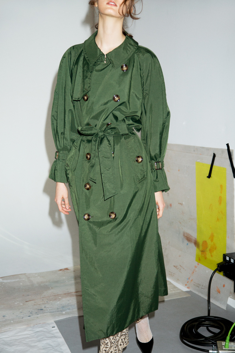 Nylon Trench Coat 詳細画像 Green 2