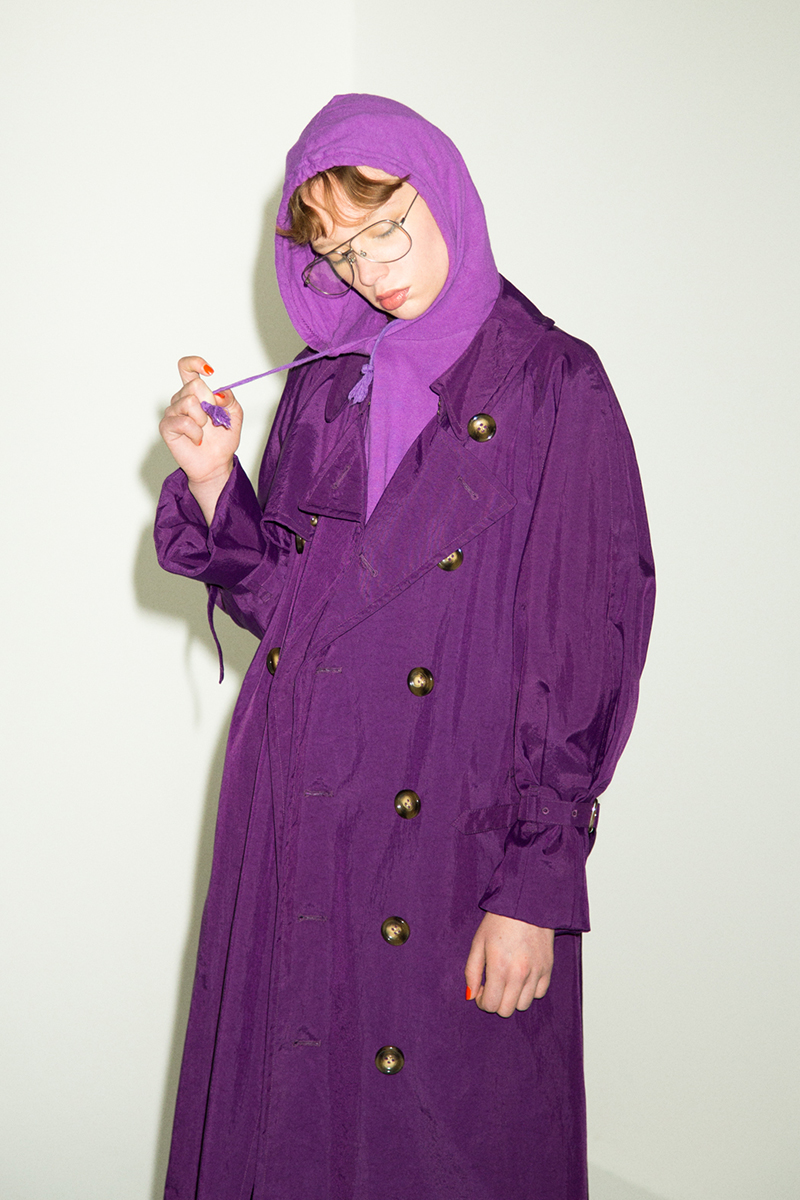 Nylon Trench Coat 詳細画像 Purple 1