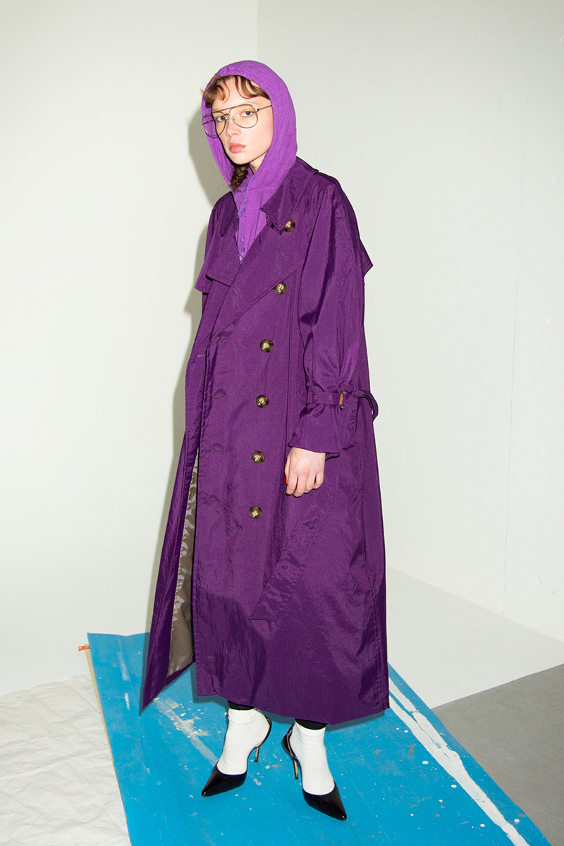 Nylon Trench Coat 詳細画像 Purple 2