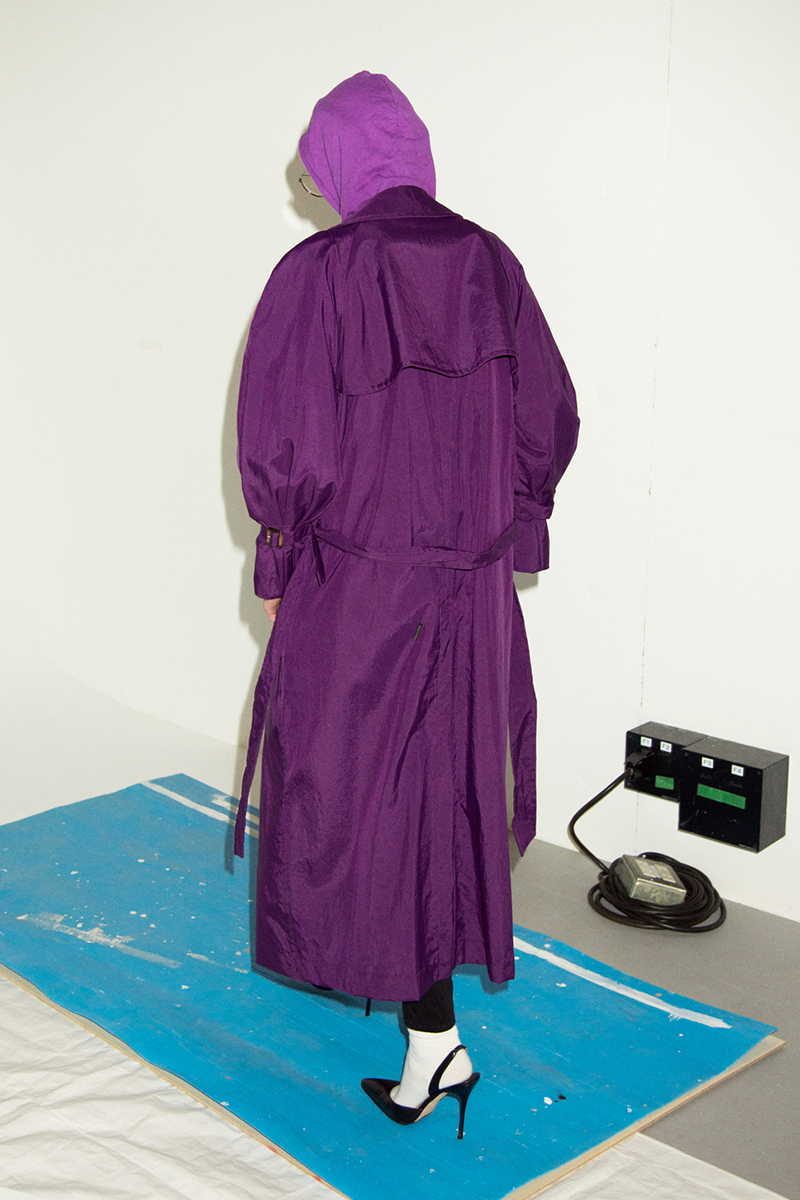 Nylon Trench Coat 詳細画像 Purple 3