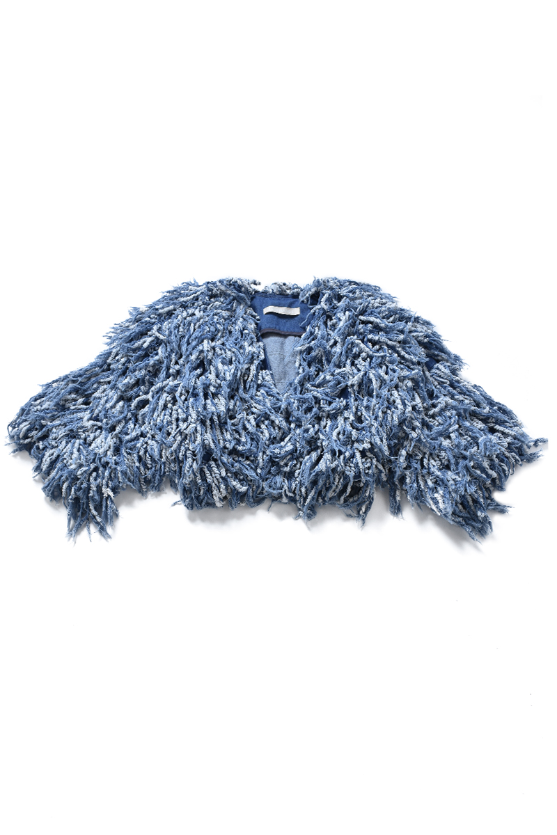 Denim Fringe Jacket 詳細画像 Blue 1