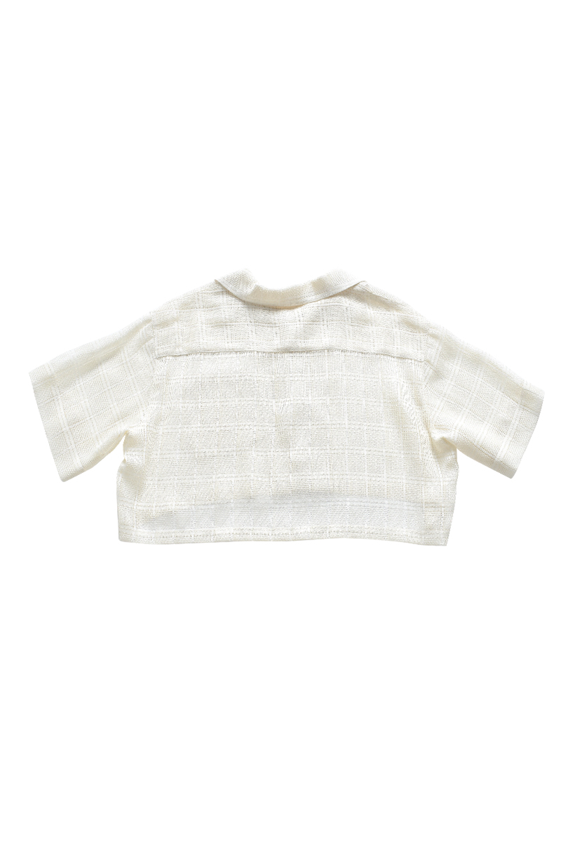 Sheer Check Shirt 詳細画像 White 2