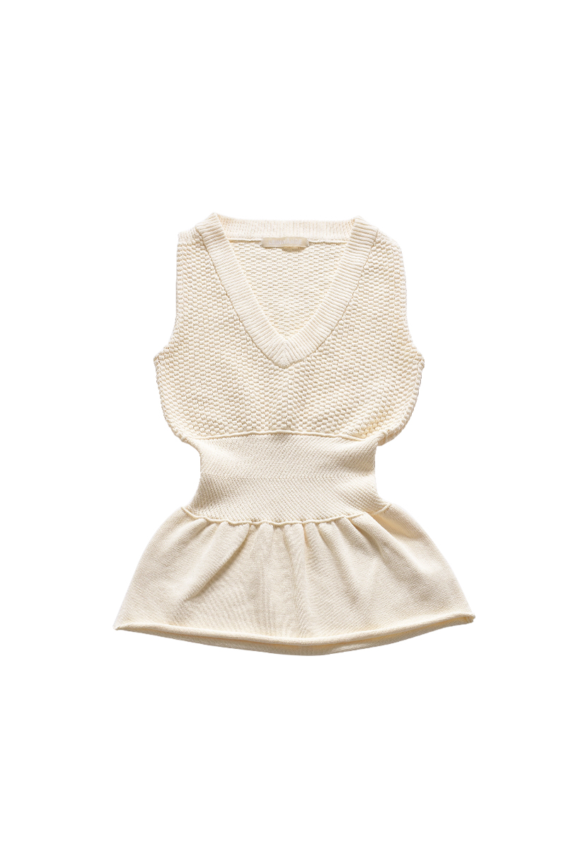 Corset Knit Tops 詳細画像 White 1