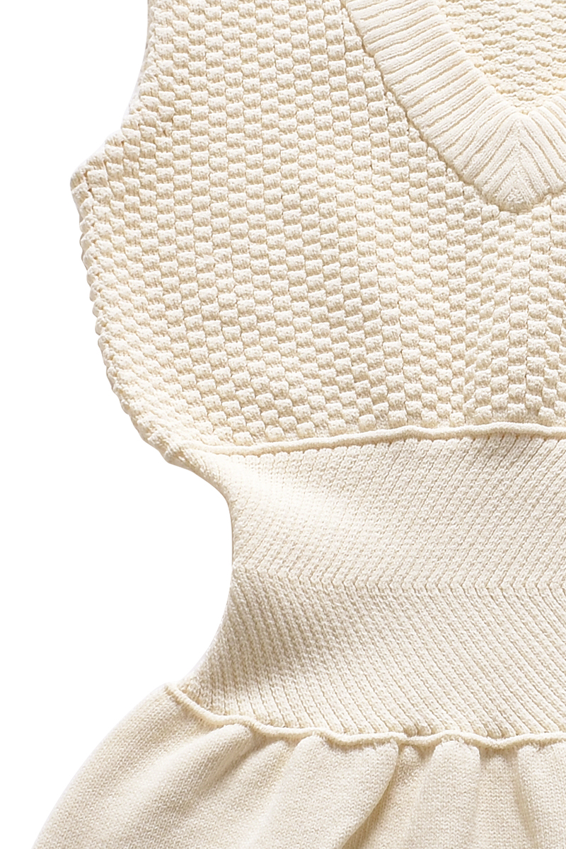 Corset Knit Tops 詳細画像 White 3