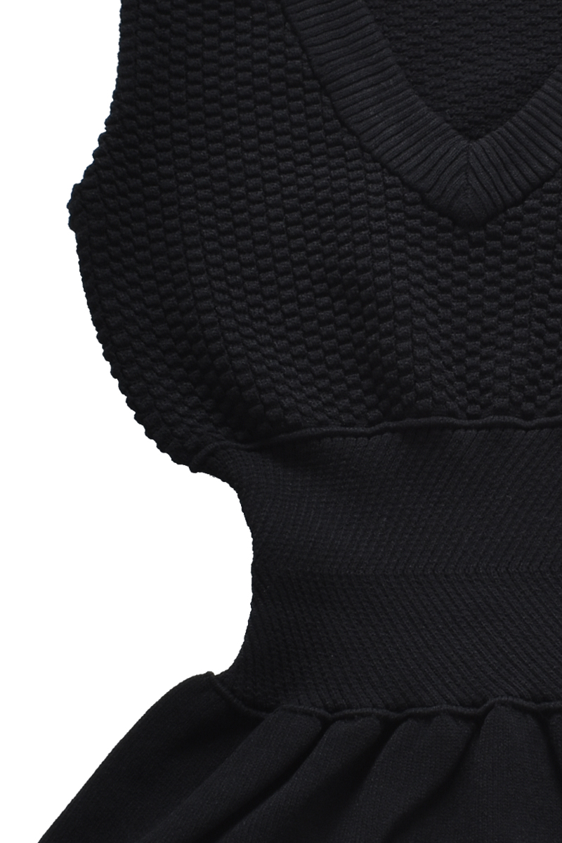 Corset Knit Tops 詳細画像 Black 3