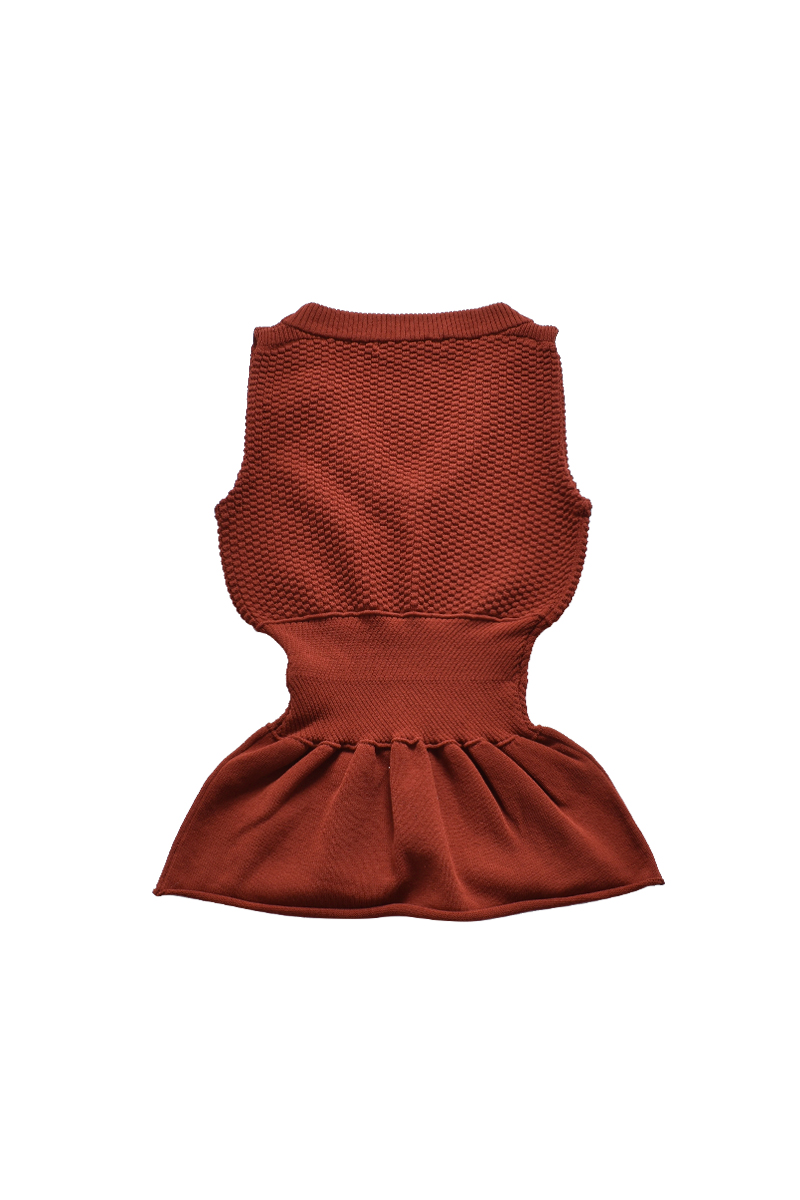 Corset Knit Tops 詳細画像 Orange 2