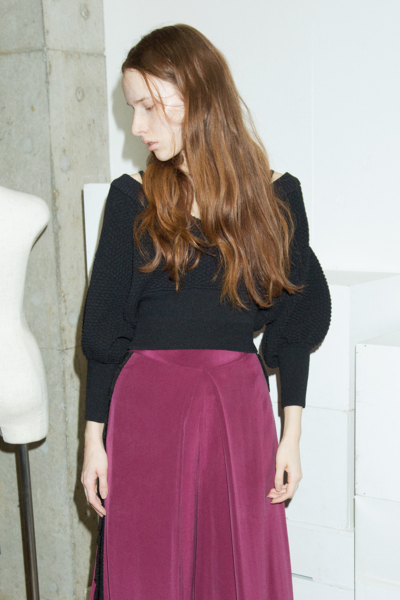 Corset Volume Sleeve Tops 詳細画像 Black 1