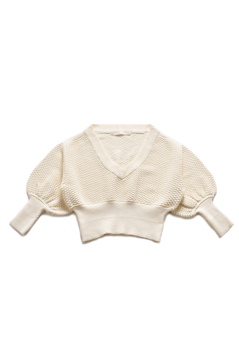 Corset Volume Sleeve Tops 詳細画像 White 3