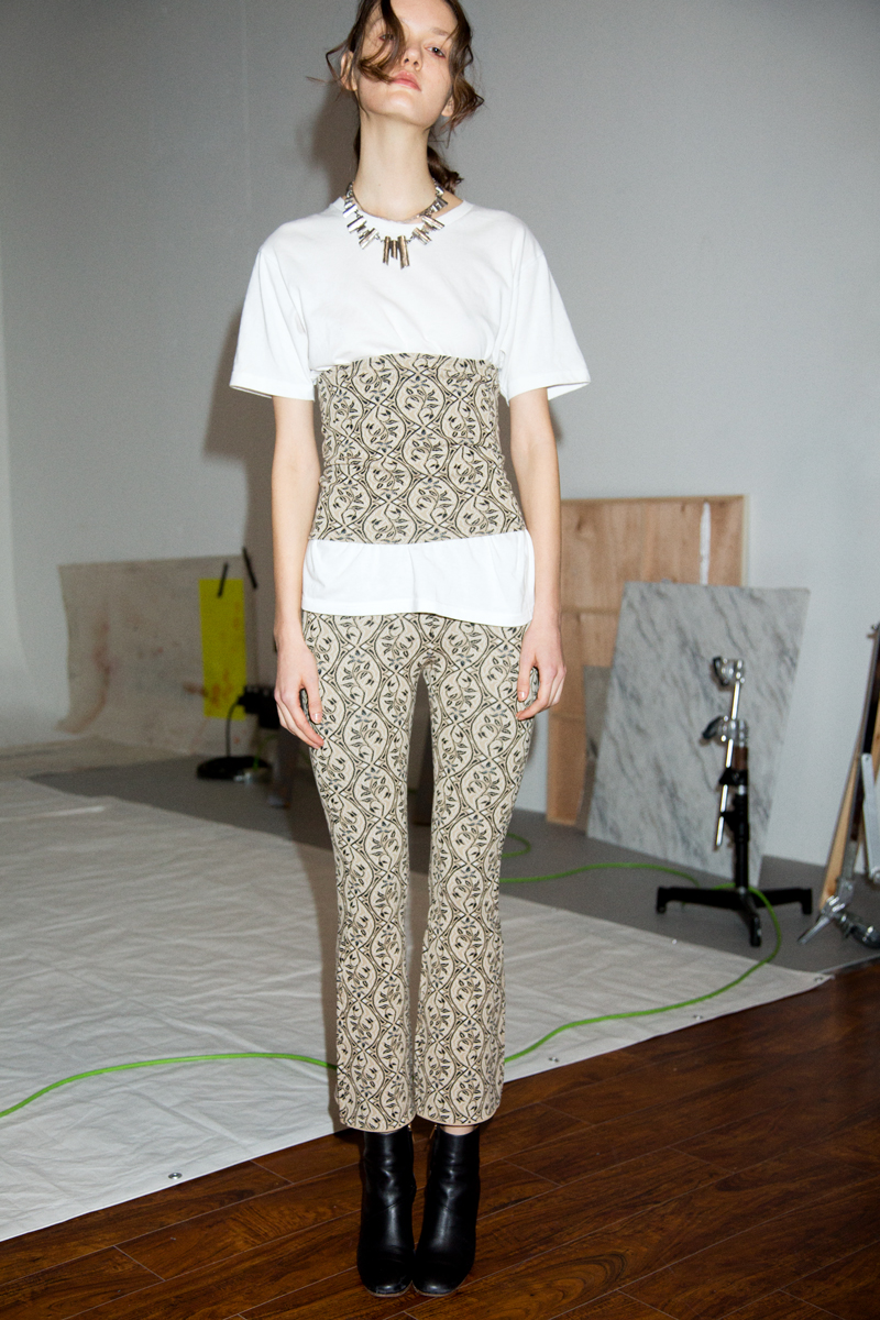 Jacquard Knit Trousers 詳細画像 White 1