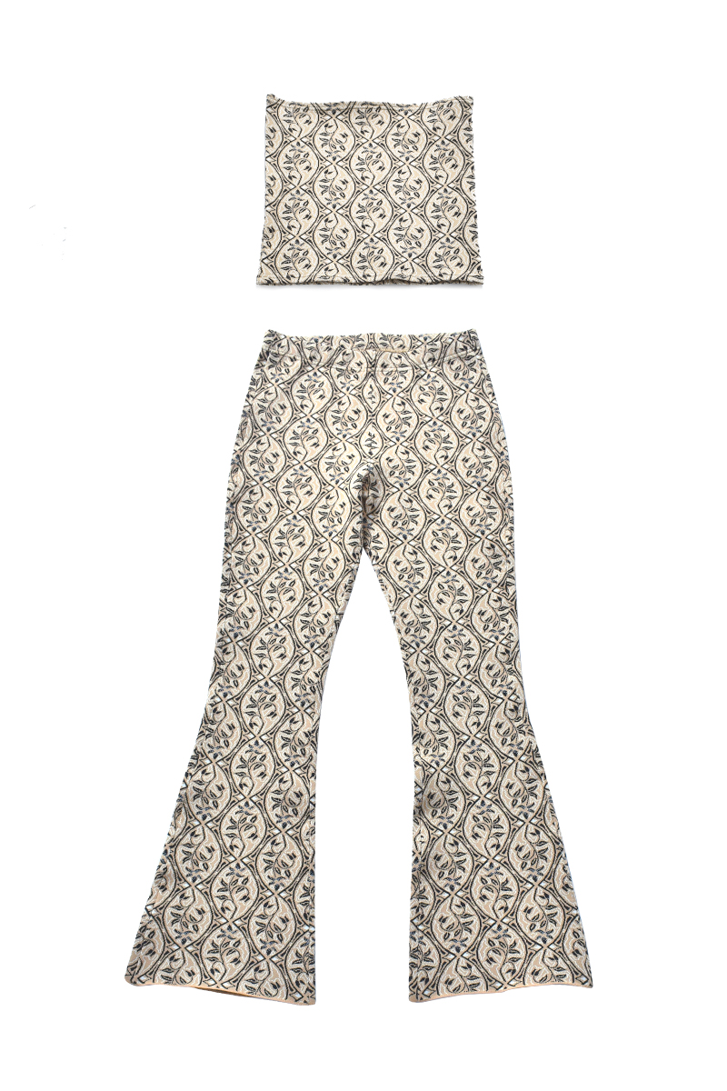 Jacquard Knit Trousers 詳細画像 White 1