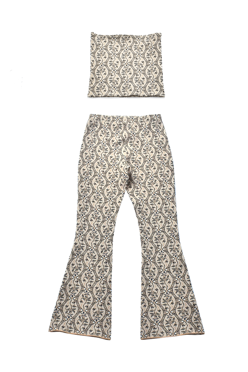 Jacquard Knit Trousers 詳細画像 White 2