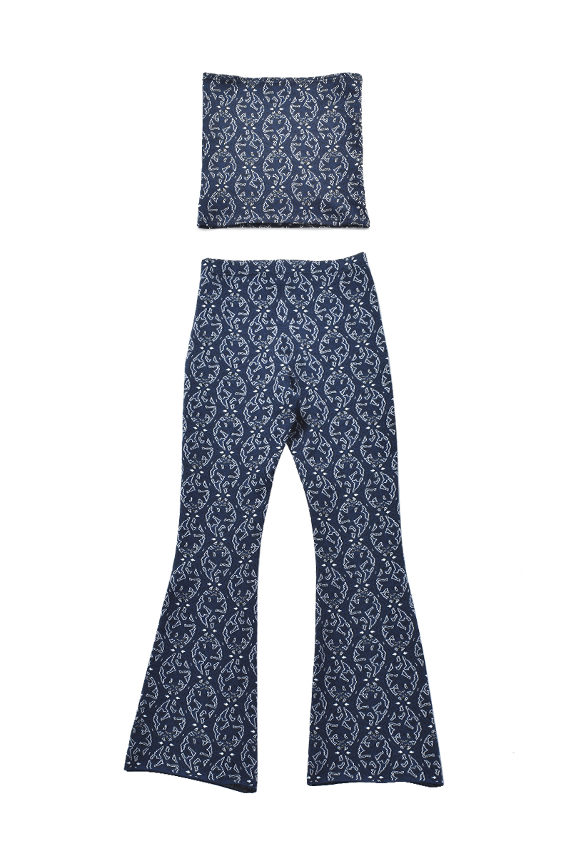 Jacquard Knit Trousers 詳細画像 Navy 2