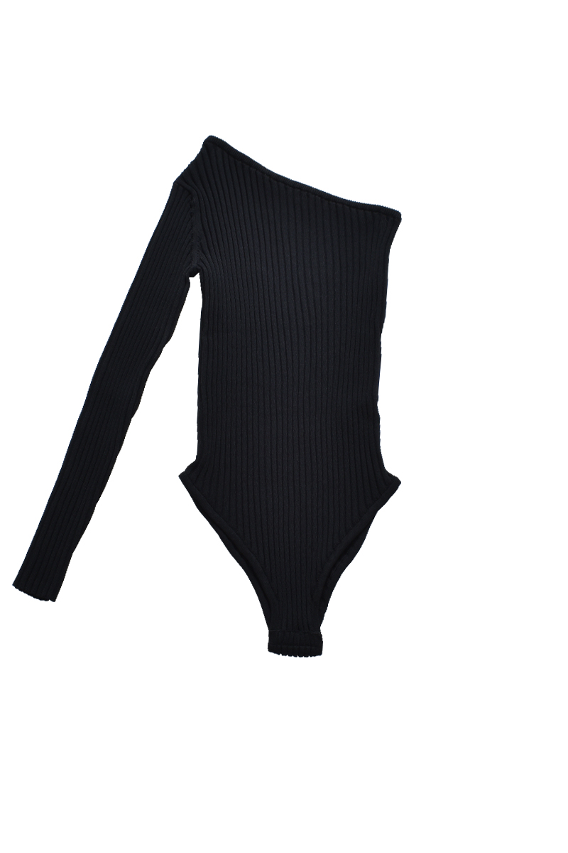 One Shoulder  Body Suit 詳細画像 Black 2
