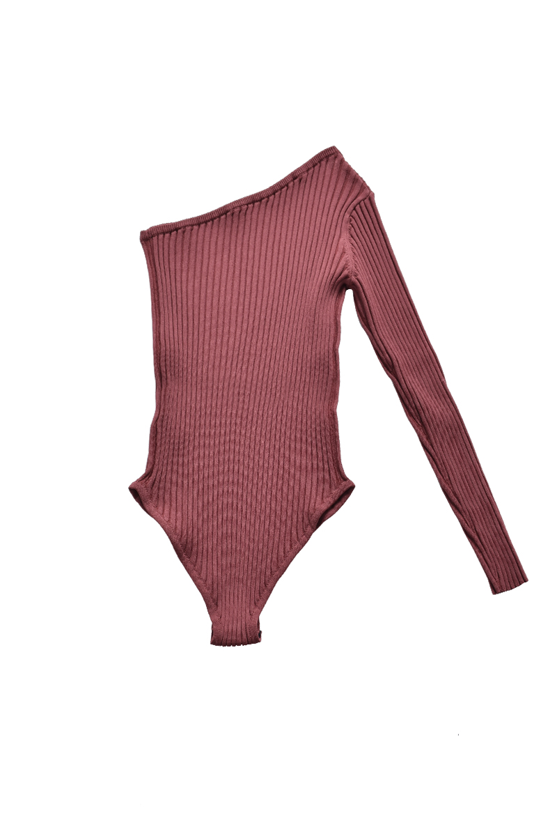 One Shoulder  Body Suit 詳細画像 Bordeaux 1