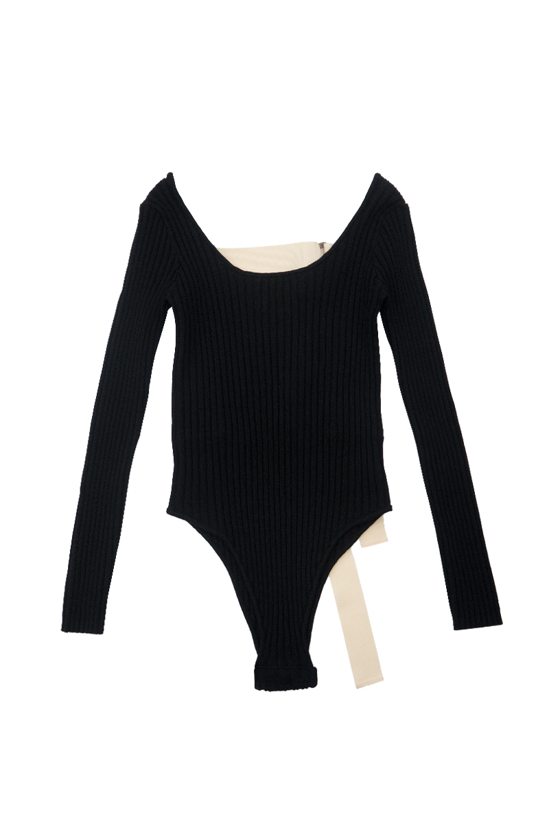 Stretch Knit Bodysuits 詳細画像 Black 1