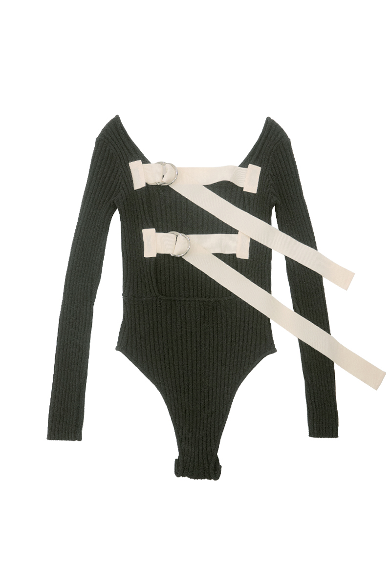 Stretch Knit Bodysuits 詳細画像 Green 2