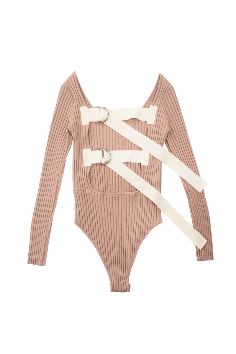 Stretch Knit Bodysuits 詳細画像 Beige 2