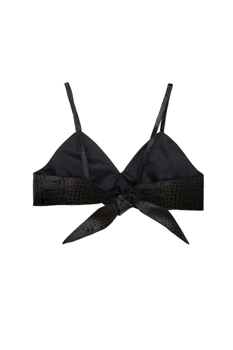 Leather Bra Top 詳細画像 Black 2