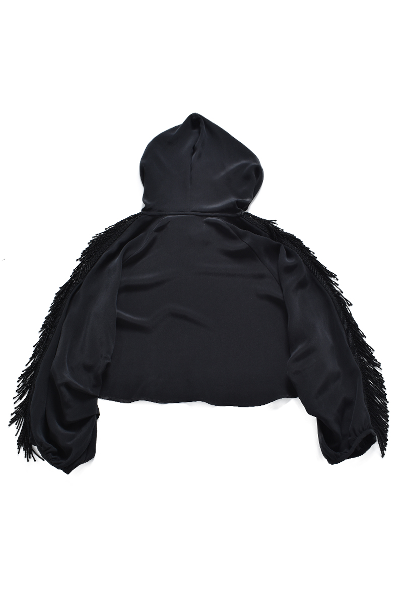 Line Fringe Hoodie 詳細画像 Black 2