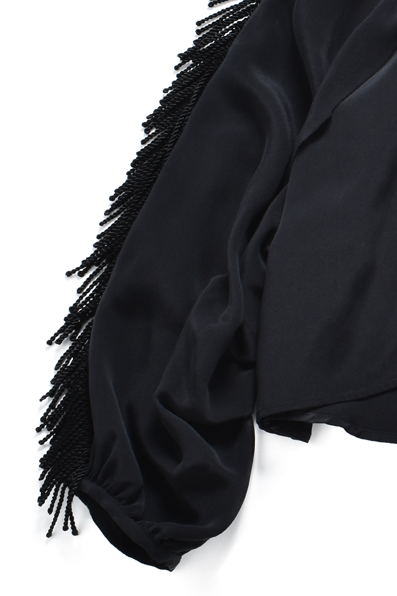Line Fringe Hoodie 詳細画像 Black 3