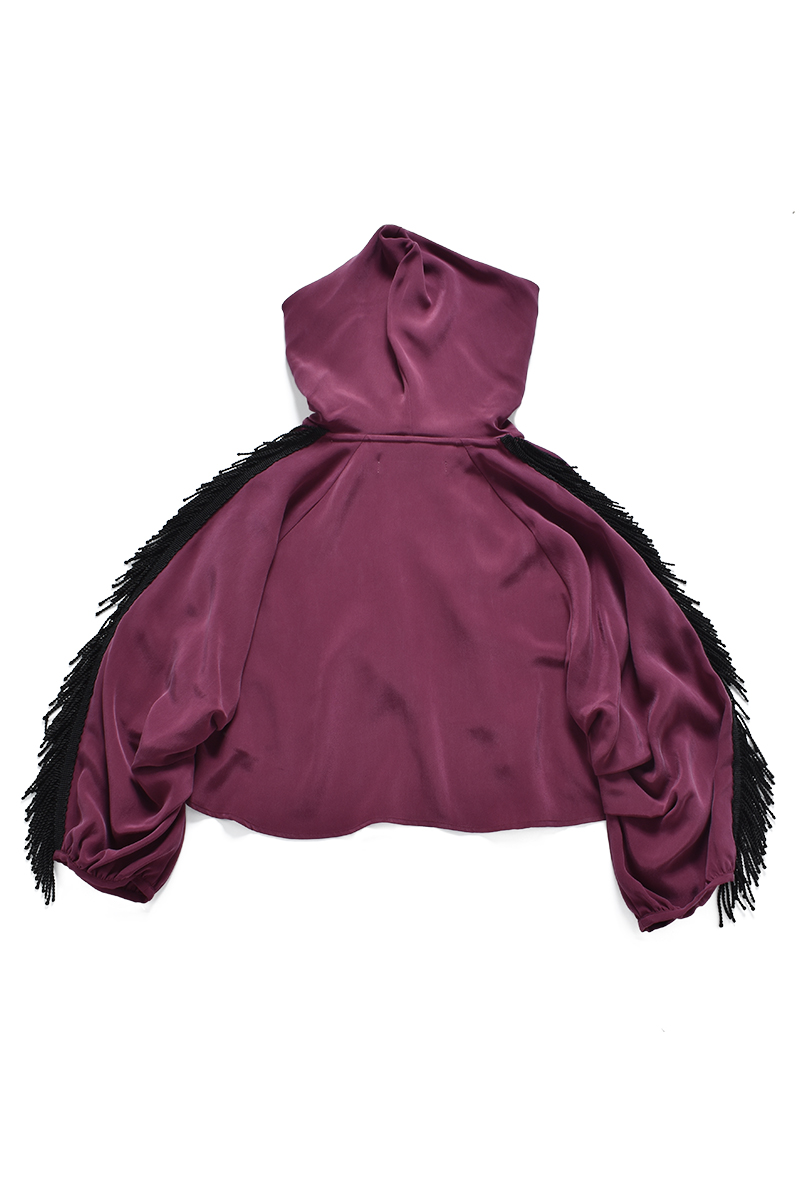 Line Fringe Hoodie 詳細画像 Bordeaux 2