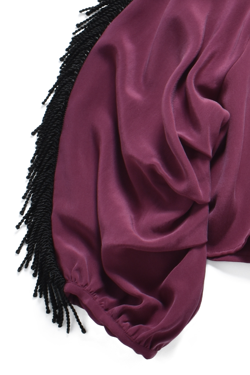 Line Fringe Hoodie 詳細画像 Bordeaux 3