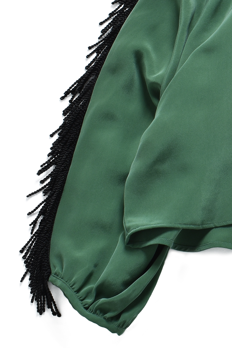 Line Fringe Hoodie 詳細画像 Green 3