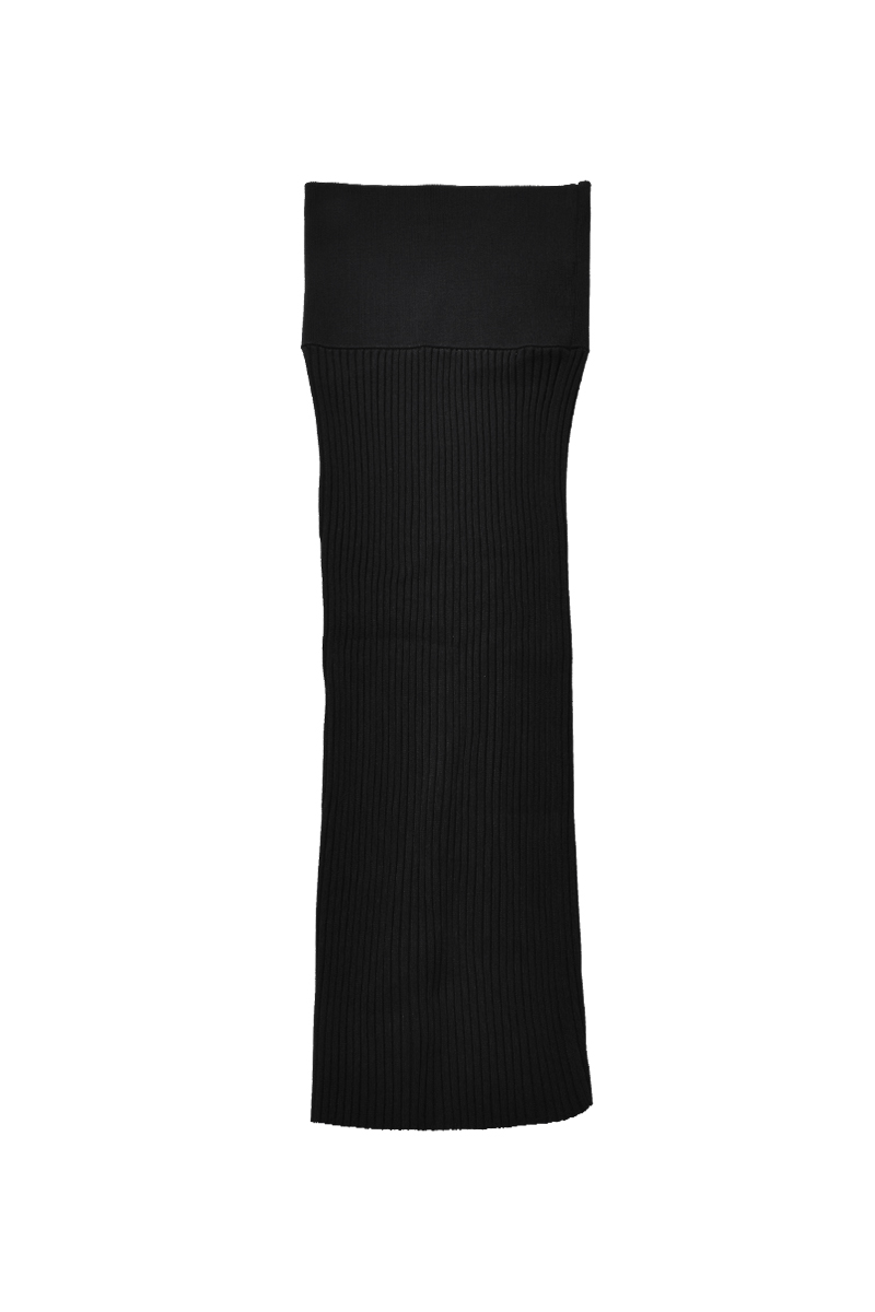 Rib Knit Tight Skirt 詳細画像 Black 1