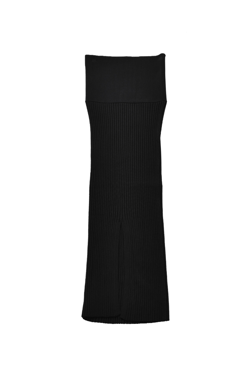 Rib Knit Tight Skirt 詳細画像 Black 2