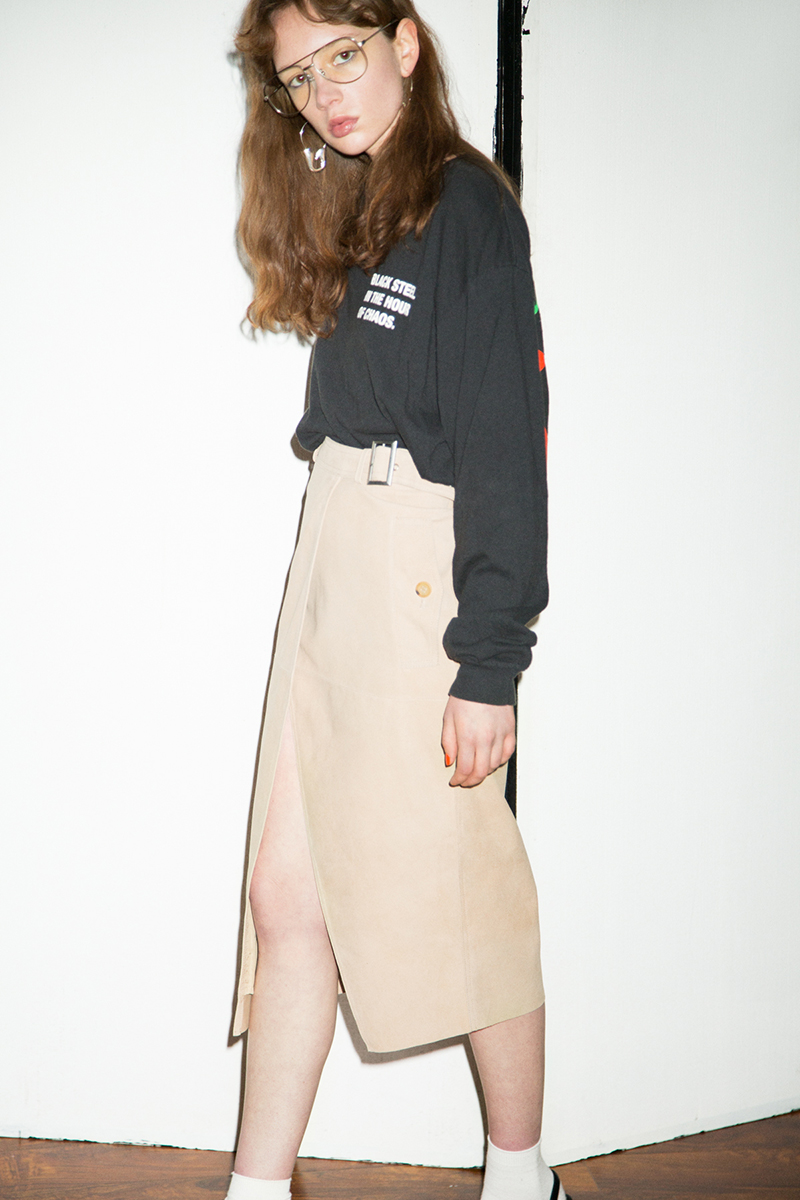 Leather Wrap Skirt 詳細画像 Beige 1