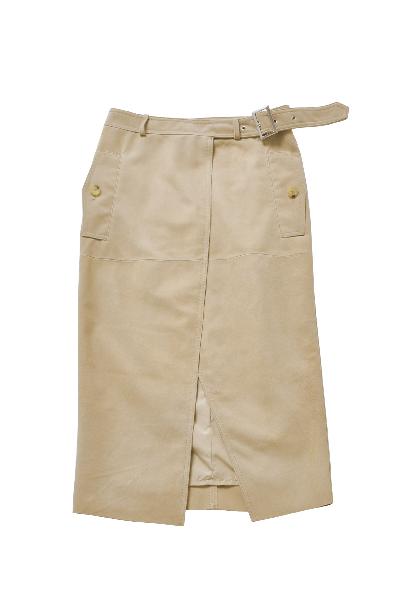 Leather Wrap Skirt 詳細画像 Beige 1