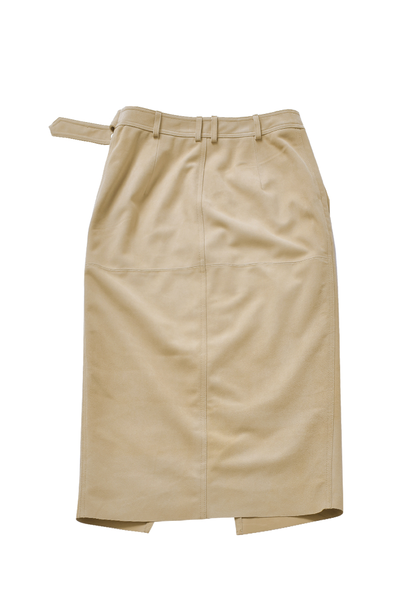 Leather Wrap Skirt 詳細画像 Beige 2
